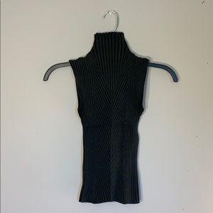 Vintage Turtle Neck Sleeveless Top